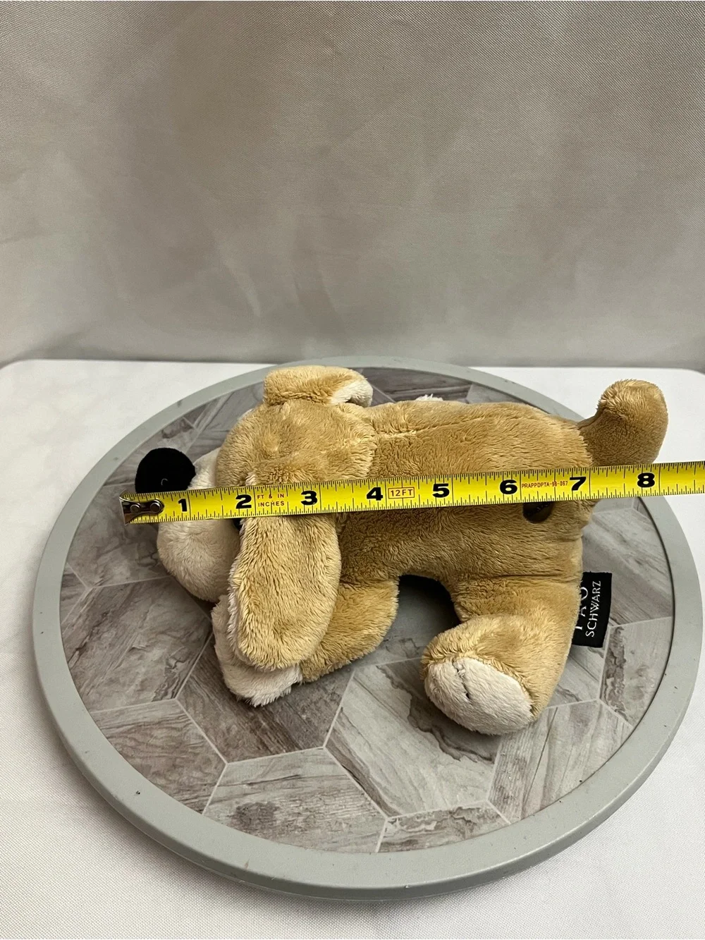 FAO Schwarz Tan Puppy Dog Plush Stuffed Animal 8” 2018